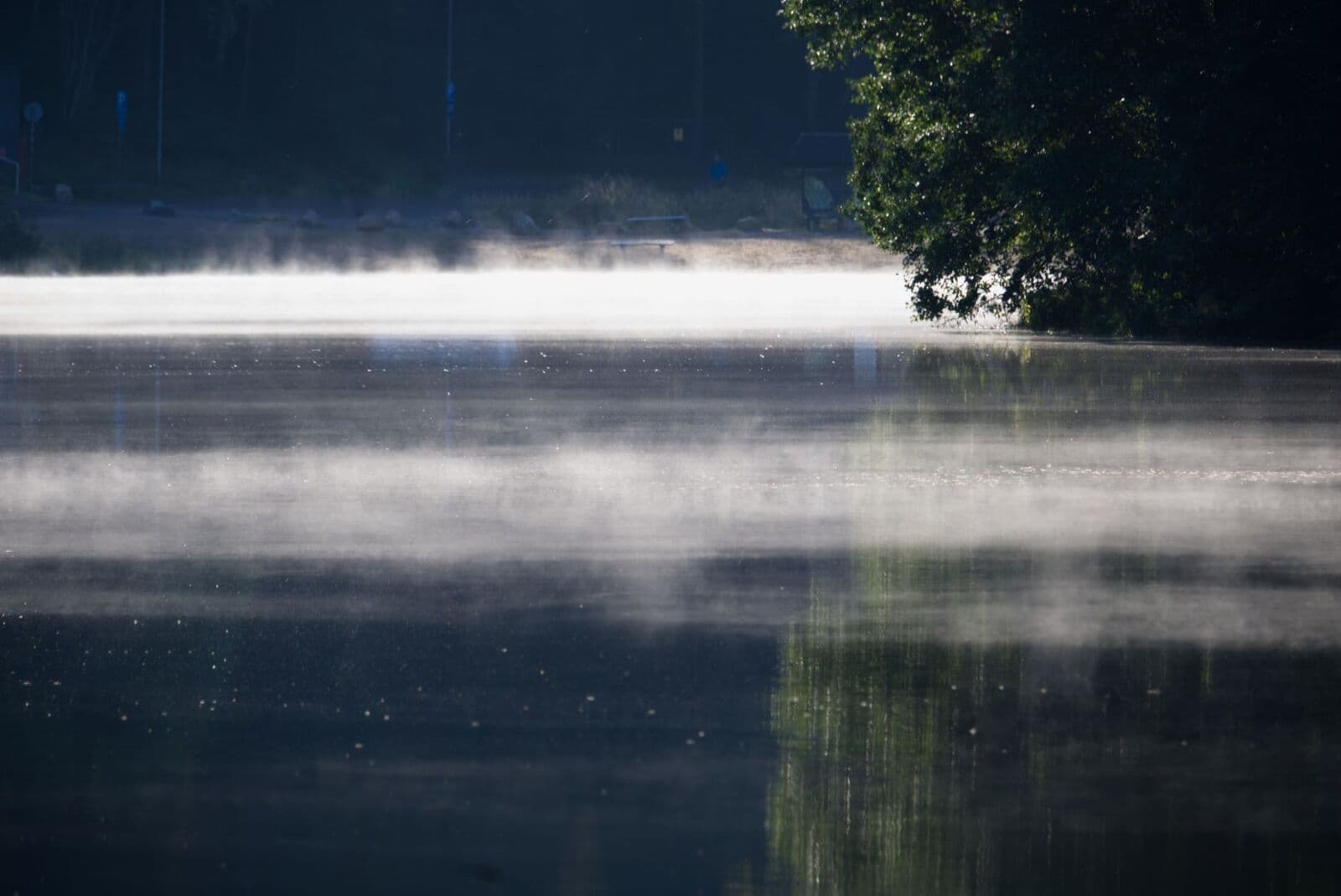 Calm lake at sunrise